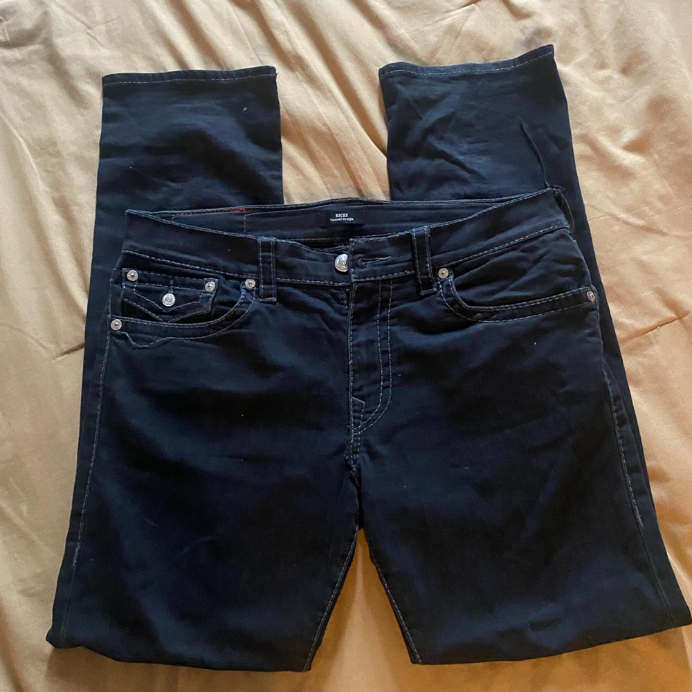 True Religion Ricky Relaxed Straight Men’s Jeans - Midnight Black